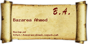 Bazarea Ahmed névjegykártya